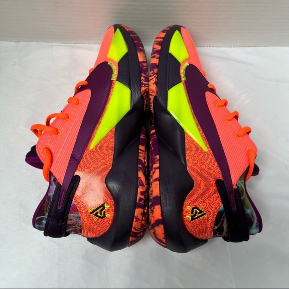 Nike Zoom Freak 2 Basketball Shoes Orange/Purple Sneakers Size 6.5 - Picture 6 of 12